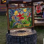 we made this! stained glass wishing well in green futures 