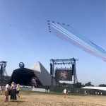 Red Arrows over the Pyramid