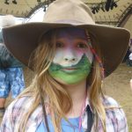 Amazing Glasto facepaint landscape with Tor and Cows 2