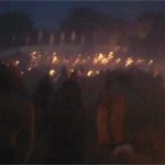This was from the last night at the Stone Circle. I had been working at Glasto for just over a week and we were all in party mode: my 2008 phone camera also reflects this. 