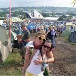 Tents above pyramid stage