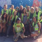 2017 Bin Painters on the last day of work before the festival began. Team Sky! 