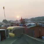 Tents at sundown