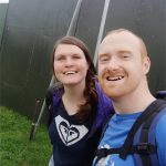 Dan and Lucy entering Glasto