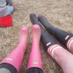 Sweaty in wellies