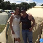 just married at glasto