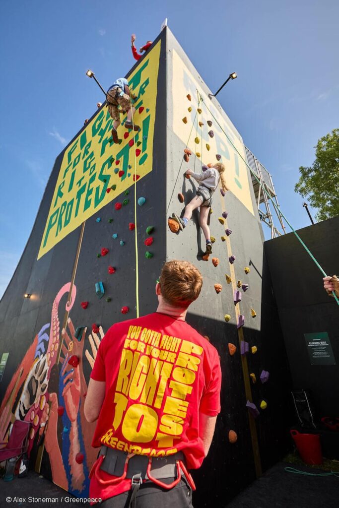 The Greenpeace Field at Glastonbury 2025