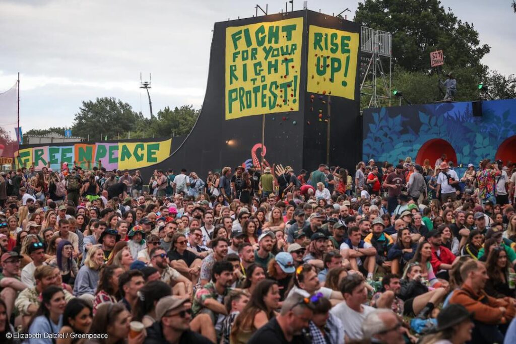 SeanChoiche on the Greenpeace Stage at Glastonbury 2025