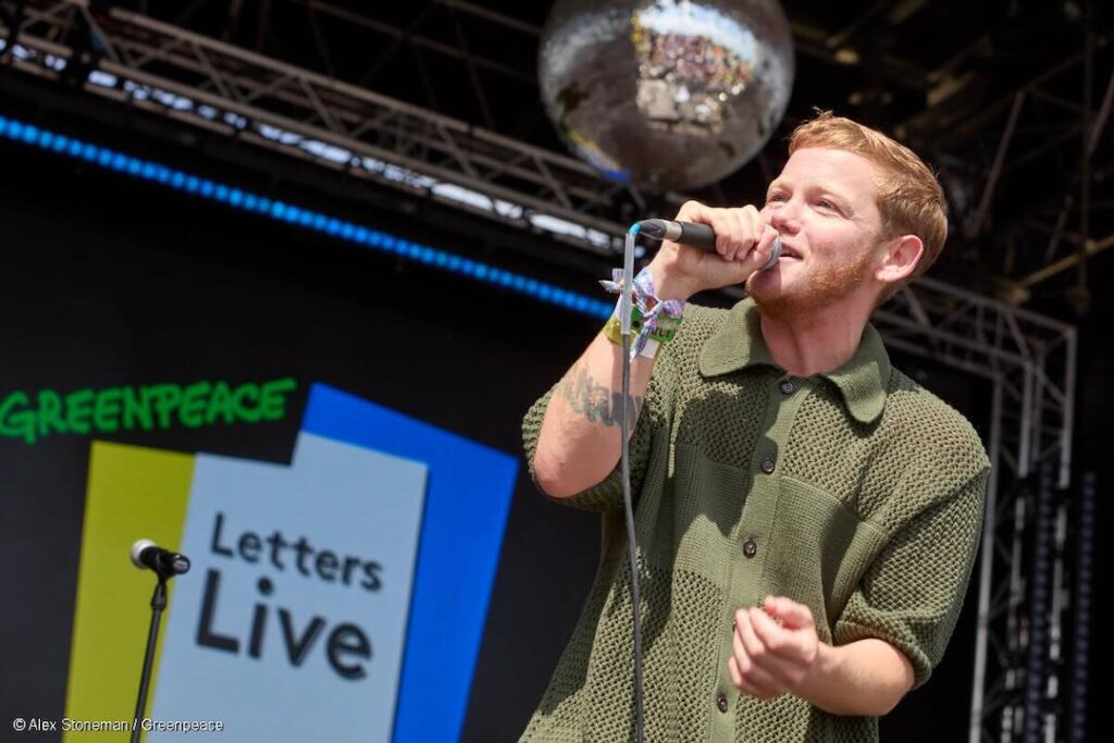 Kae Tempest with BBC Letters Live from the Greenpeace Field at Glastonbury 2025