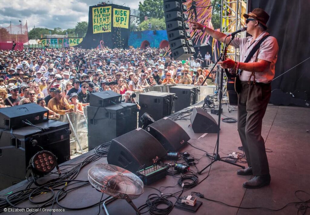 Peter Doherty on the Greenpeace stage at Glastonbury 2025